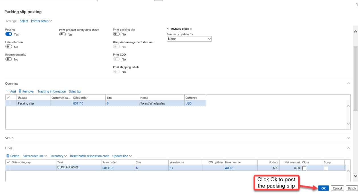 Create A Sales Packing Slip Techno Functional D365 Data Mode LTutorial