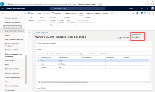 Create a Project Quote: Dynamics 365 Project Quotation Tutorial