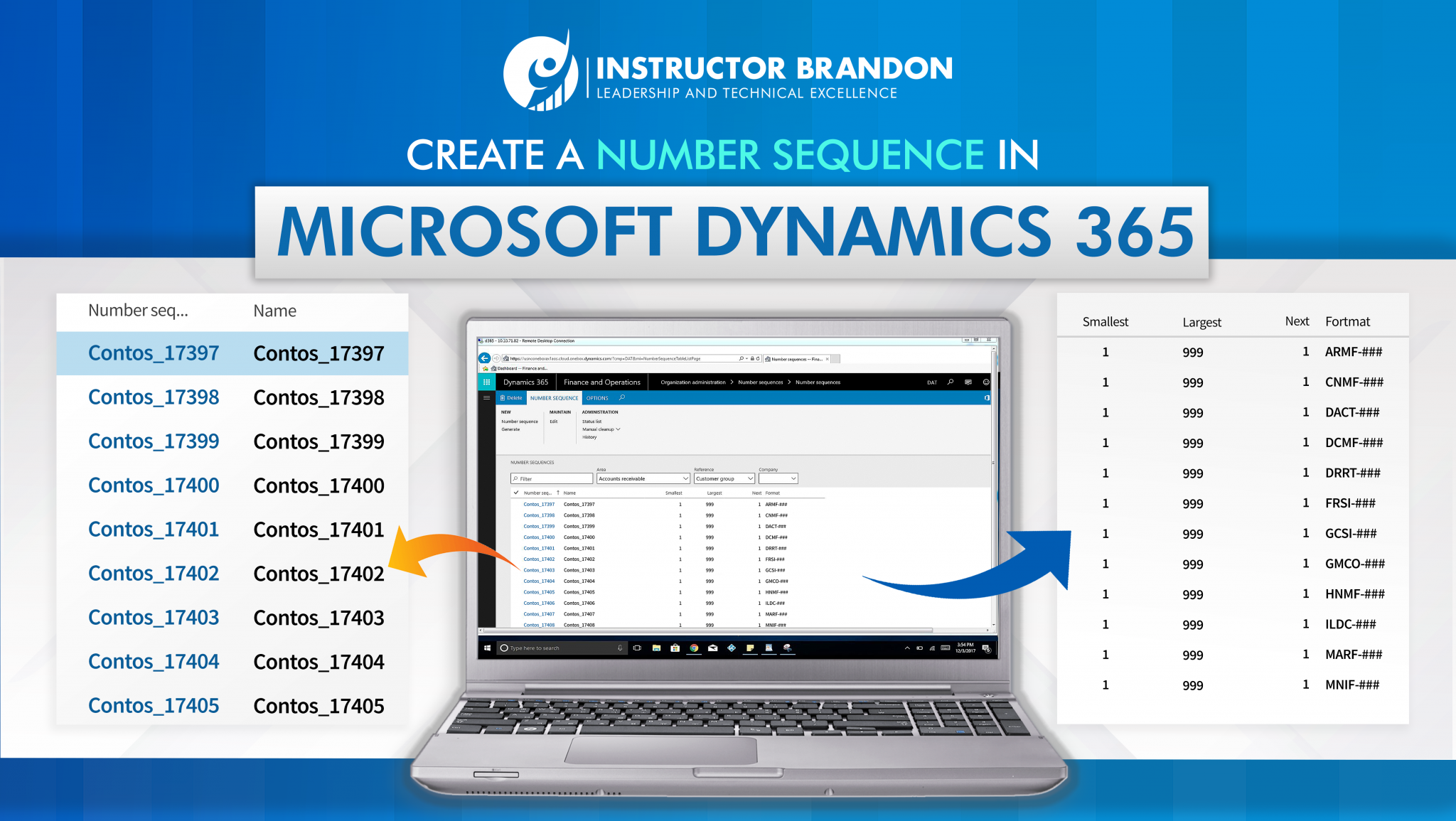 How To Create A Dynamics 365 Number Sequence Instructor Brandon Online Learning Training 2533